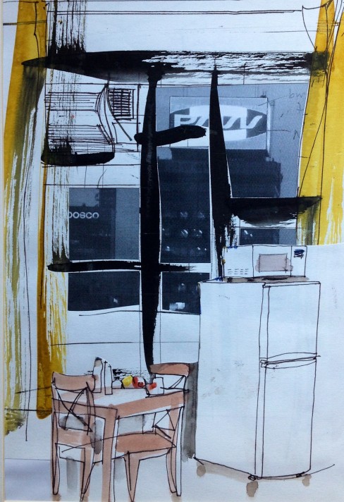 Initial study for New Flat Painting. Hong Kong. Private collection, A. Dyson