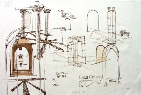Drawings for Cayzer Courtyard Welded Arch Feature Design, Lees Court Mansion, Kent