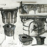 Designs for Wellhead (Cast Lead) Cayzer Courtyard, Lees Court Mansion, Kent