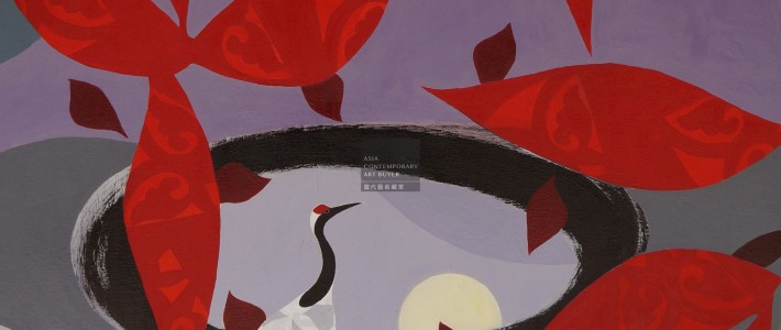 Purchase Pale Moon with Crane from Nadine Fine Art via Asia Contemporary Art Buyer