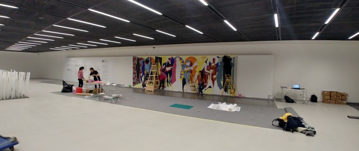 ‘Asia Remix’ wall painting at the Museum of Contemporary Art and Planning, Shenzhen, China